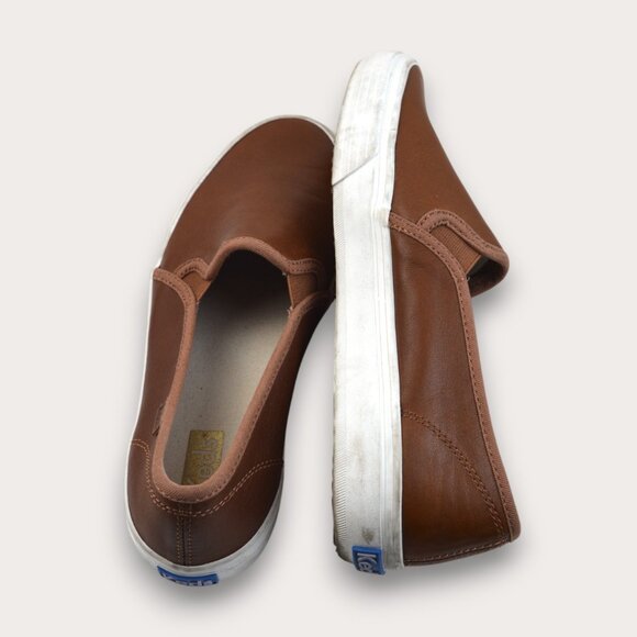 Keds Double Decker Leather Slip On | Size 8 Brown| Slip On Sneaker - Picture 7 of 7